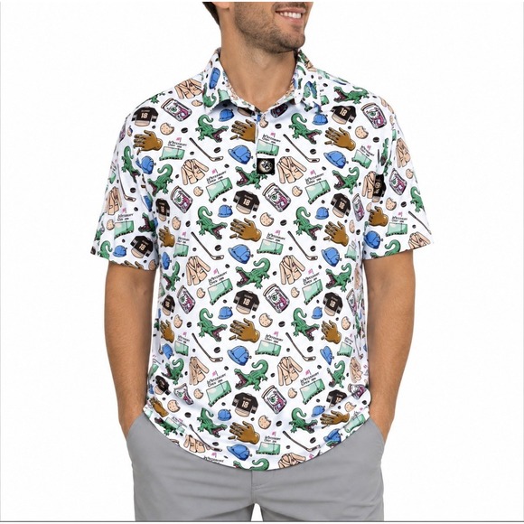 Birdie Boss Other - Birdie Boss Mens Happy Gilmore Waterbury Open Golf Polo Shirt XL Alligator